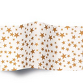 Gold Stars on White Stock Design Tissue Paper (A)
